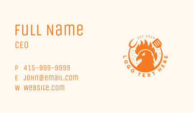 Grilled Roast Chicken Business Card Image Preview