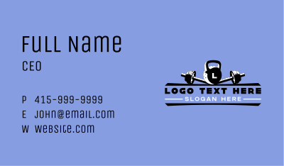 Kettlebell Gym Equipment Business Card Image Preview