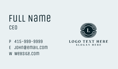 Deluxe Business Lettermark Business Card Image Preview