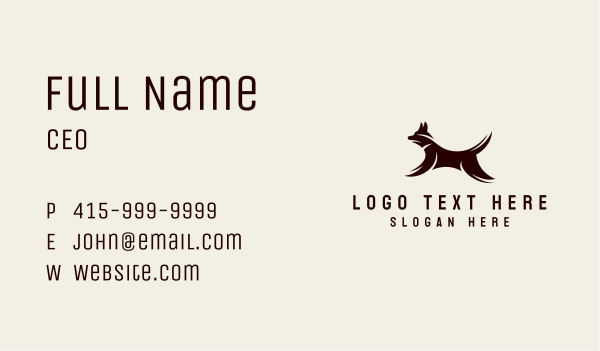 Jumping Pet Dog Business Card Design Image Preview