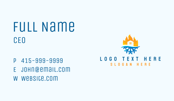 Fire Snow House Business Card Design Image Preview