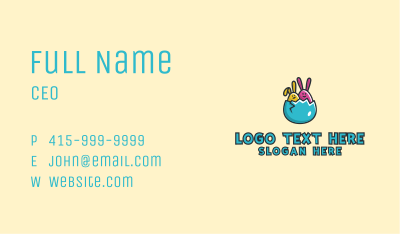 Easter Egg Rabbits  Business Card Image Preview