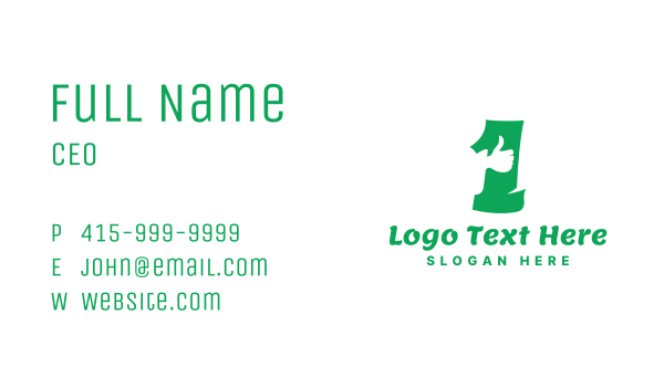 Thumbs Up Number 1 Business Card Design Image Preview
