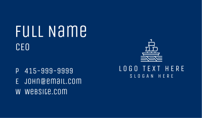 White Ship Boat Business Card Image Preview