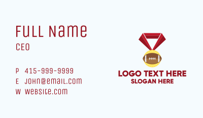 American Football Medal Business Card Image Preview