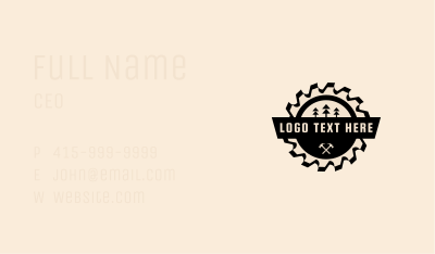 Hammer Tree Woodwork Business Card Image Preview