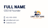 Island Sunset Travel Business Card Image Preview