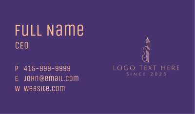 Classic Cello Outline Business Card Image Preview