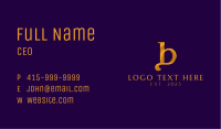 Gold Boutique Letter B  Business Card Image Preview