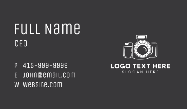 Digital Camera Lens Business Card Design Image Preview