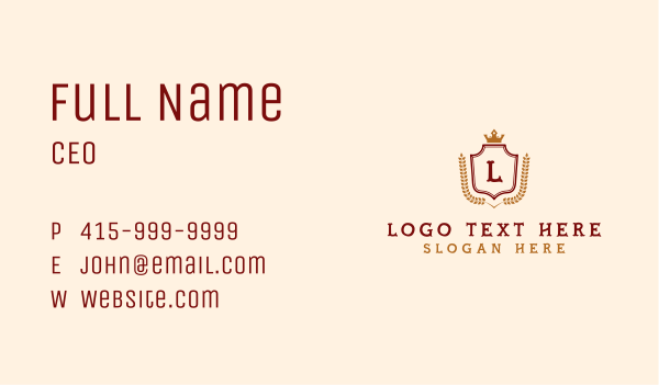 Royalty Crown Wreath Business Card Design Image Preview
