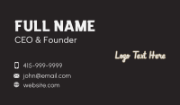 Funky Retro Wordmark Business Card Image Preview