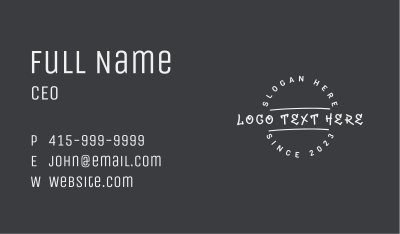 Generic Streetwear Wordmark Business Card Image Preview