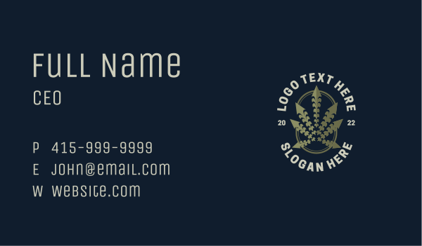 Cannabis Weed Herbal Business Card Design Image Preview