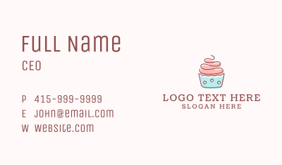 Dainty Cupcake Dessert Business Card Image Preview
