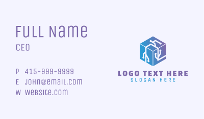 Generic Cube Circuitry Business Card Image Preview
