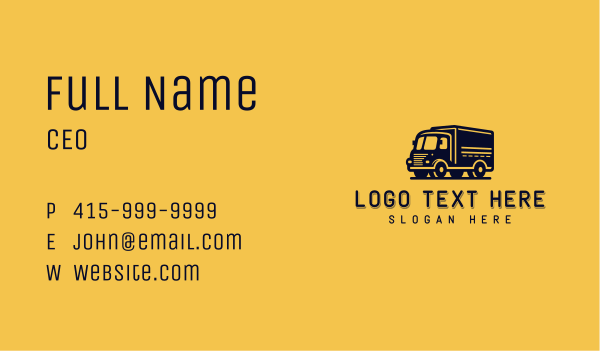 Cargo Delivery Truck Business Card Design Image Preview