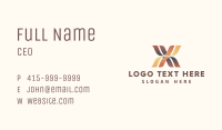 Ribbon Letter X Business Card Image Preview