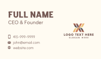 Ribbon Letter X Business Card Image Preview