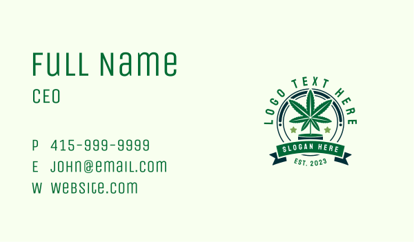 Marijuana Leaf Plant Business Card Design Image Preview