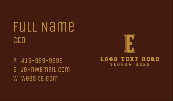 Gold Architect Builder Business Card Design Image Preview