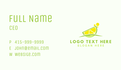Lime Fruit Refreshment Business Card Image Preview