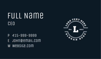 Generic Hipster Letter Business Card Image Preview