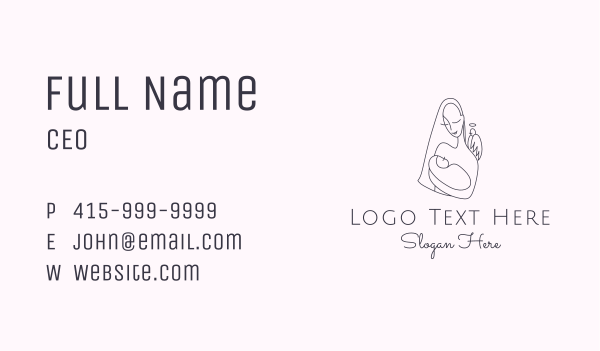 Girl Baby Parenthood Business Card Design Image Preview