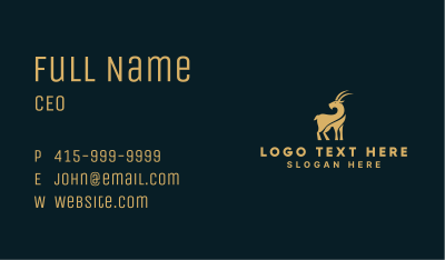 Golden Ram Goat Business Card Image Preview