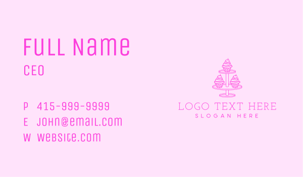Cupcake Dessert Pastry Business Card Design Image Preview