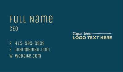 Retro Classic Wordmark Business Card Image Preview