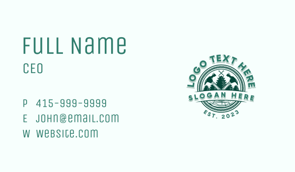 Carpentry Hammer  Woodwork Business Card Design Image Preview