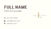 Elegant Fashion Designer Lettermark Business Card Image Preview