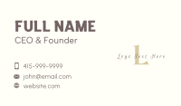 Elegant Fashion Designer Lettermark Business Card Image Preview