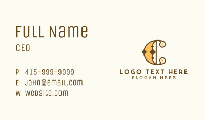 Premium Luxury Letter C Business Card Image Preview