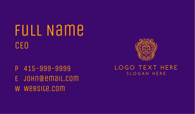 Decorative Mexican Skull  Business Card Image Preview