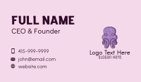 Purple Scribble Octopus  Business Card Image Preview