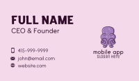 Purple Scribble Octopus  Business Card Image Preview