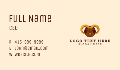 Wild Ram Horn  Business Card Image Preview