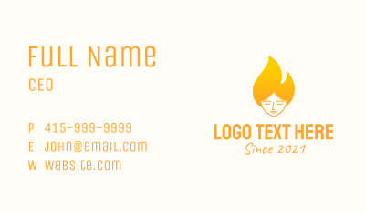 Yellow Head Candle  Business Card