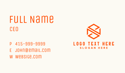 Red Cube Letter A & E Business Card Image Preview