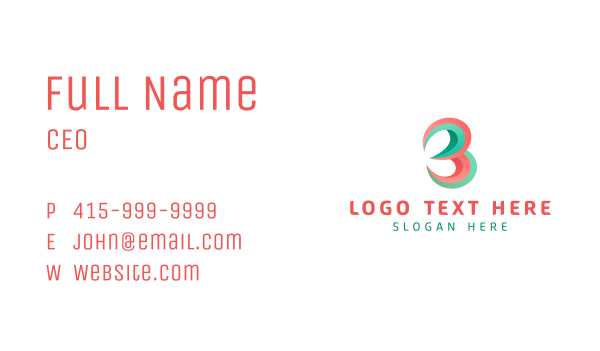 Multimedia Letter B  Business Card Design Image Preview