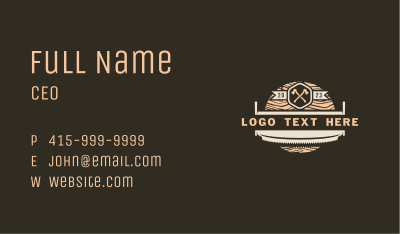 Lumber Wood Cutter Saw Business Card Image Preview