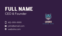 Helmet Cat Gaming Business Card Design