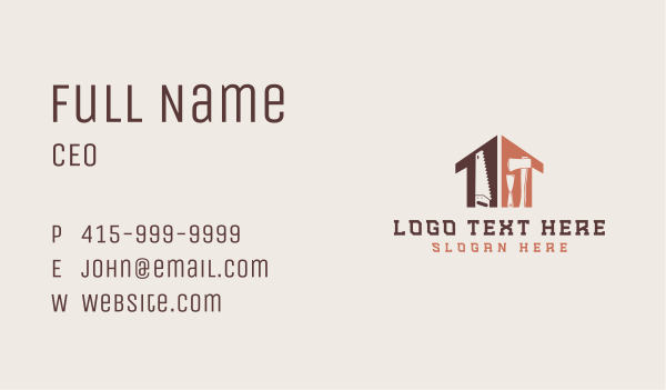 House Construction Repairman Tools Business Card Design Image Preview