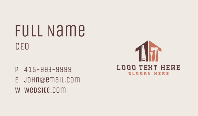 House Construction Repairman Tools Business Card Image Preview