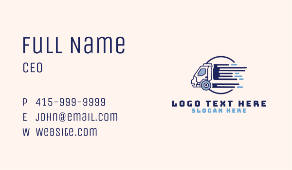 Delivery Truck Fast Business Card Design Image Preview