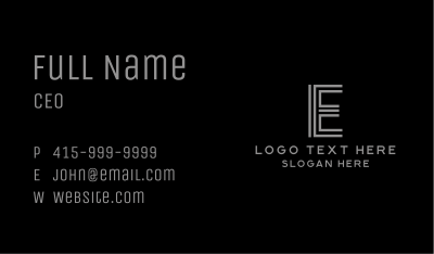 Creative Stripes Letter E Business Card Image Preview
