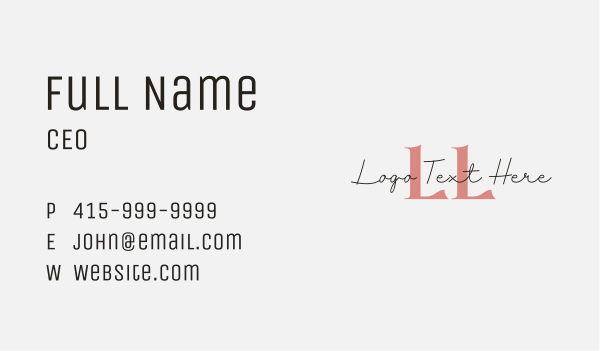 Designer Signature Lettermark Business Card Design Image Preview