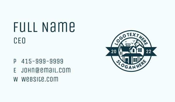 Blue House Roof Business Card Design Image Preview
